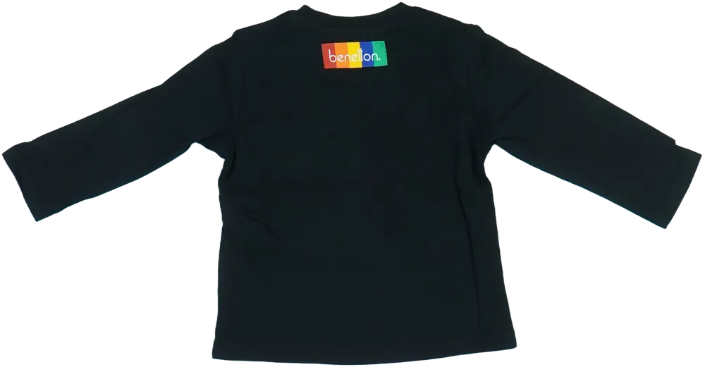Fekete Benetton Hosszú ujjú felső EU 74 / UK 6-9 hónap / US 6-9 hónap