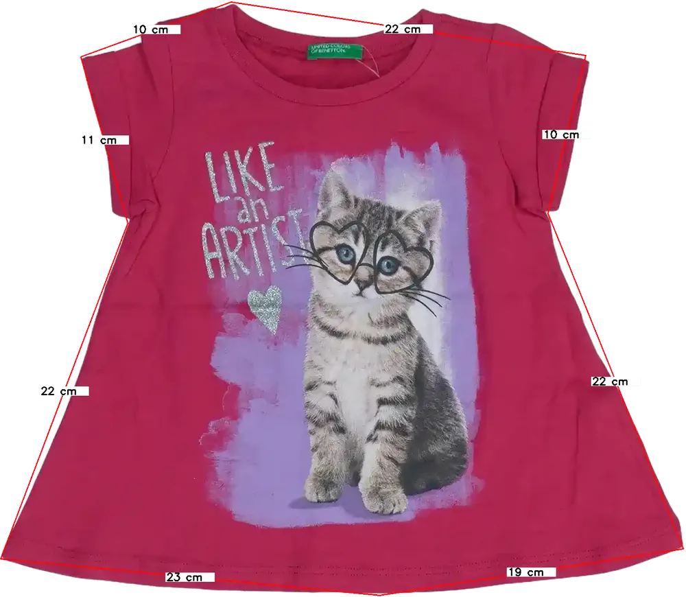 Rózsaszín Benetton Tunika EU 86 / UK 12-18 hónap / US 18 hónap