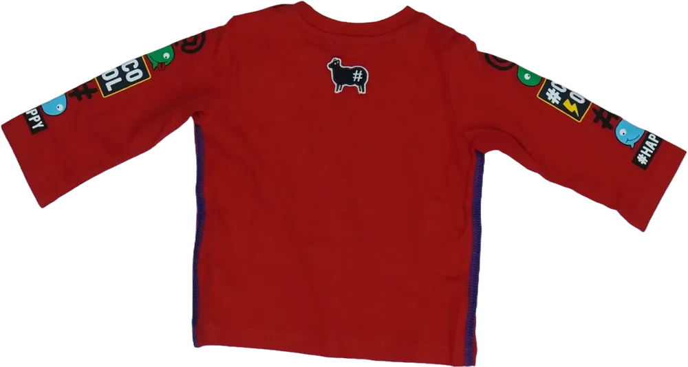 Piros Benetton Hosszú ujjú felső EU 86 / UK 12-18 hónap / US 18 hónap