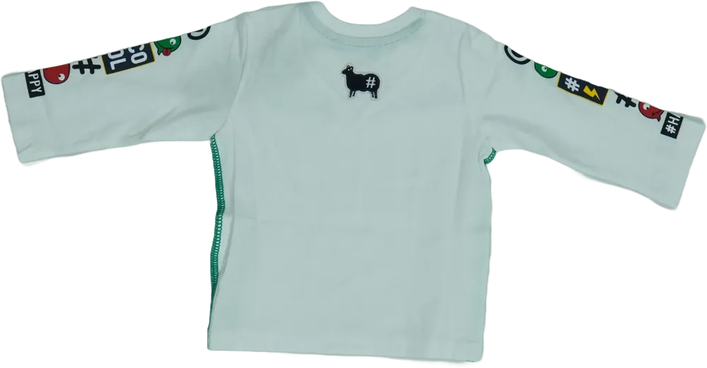 Fehér Benetton Hosszú ujjú felső EU 104 / UK 4 év / US 4T/XS