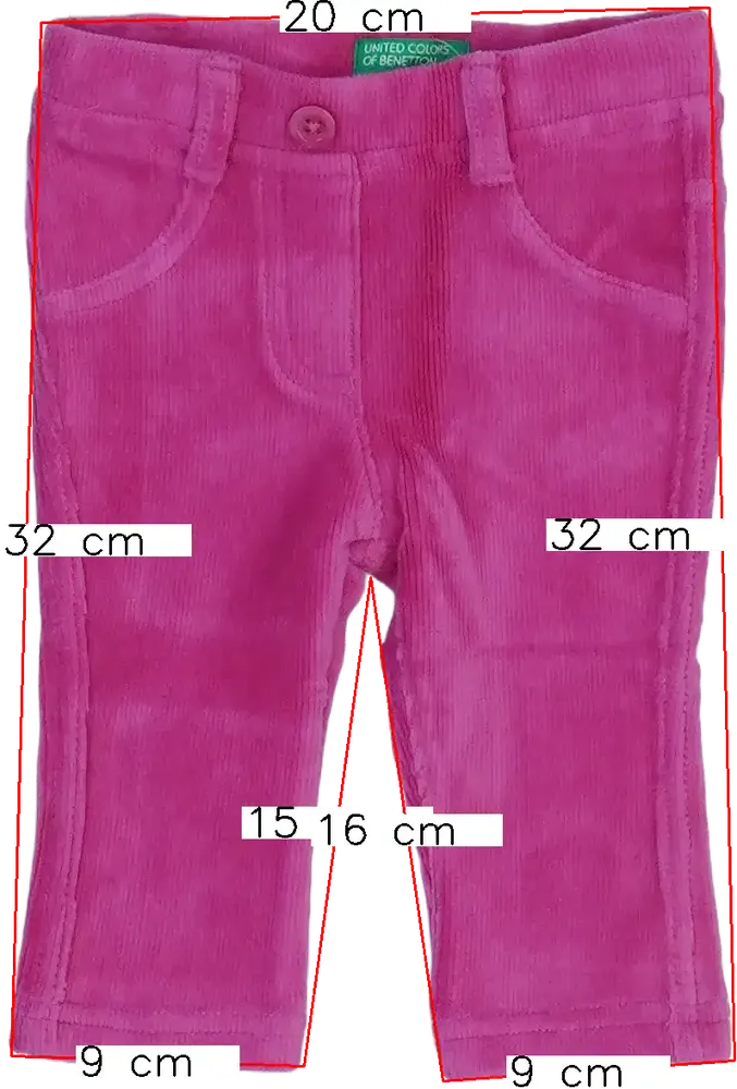 Rózsaszín Benetton Baby nadrág EU 68 / UK 3-6 hónap / US 3-6 hónap