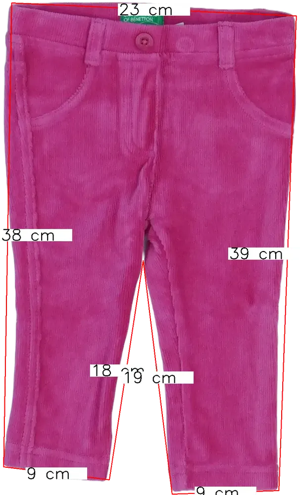 Rózsaszín Benetton Hosszúnadrág EU 80 / UK 9-12 hónap / US 12 hónap