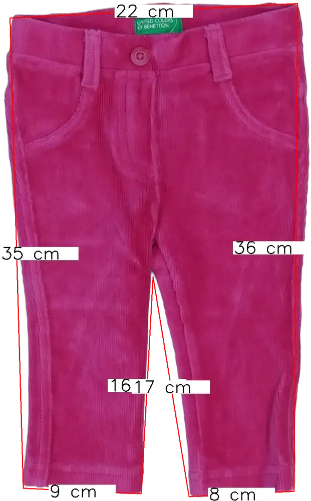 Rózsaszín Benetton Hosszúnadrág EU 68 / UK 3-6 hónap / US 3-6 hónap