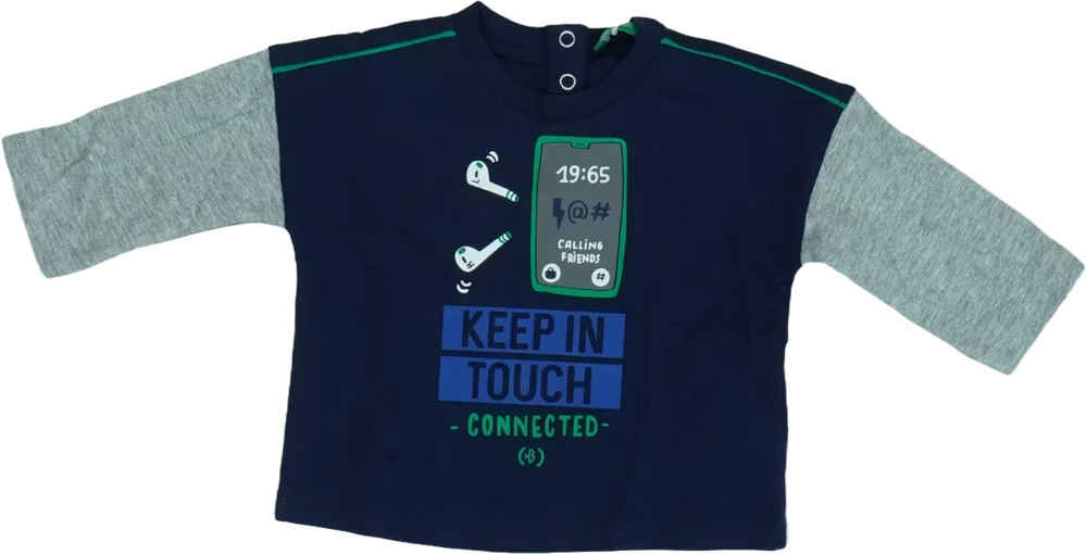 Kék Benetton Hosszú ujjú felső EU 86 / UK 12-18 hónap / US 18 hónap