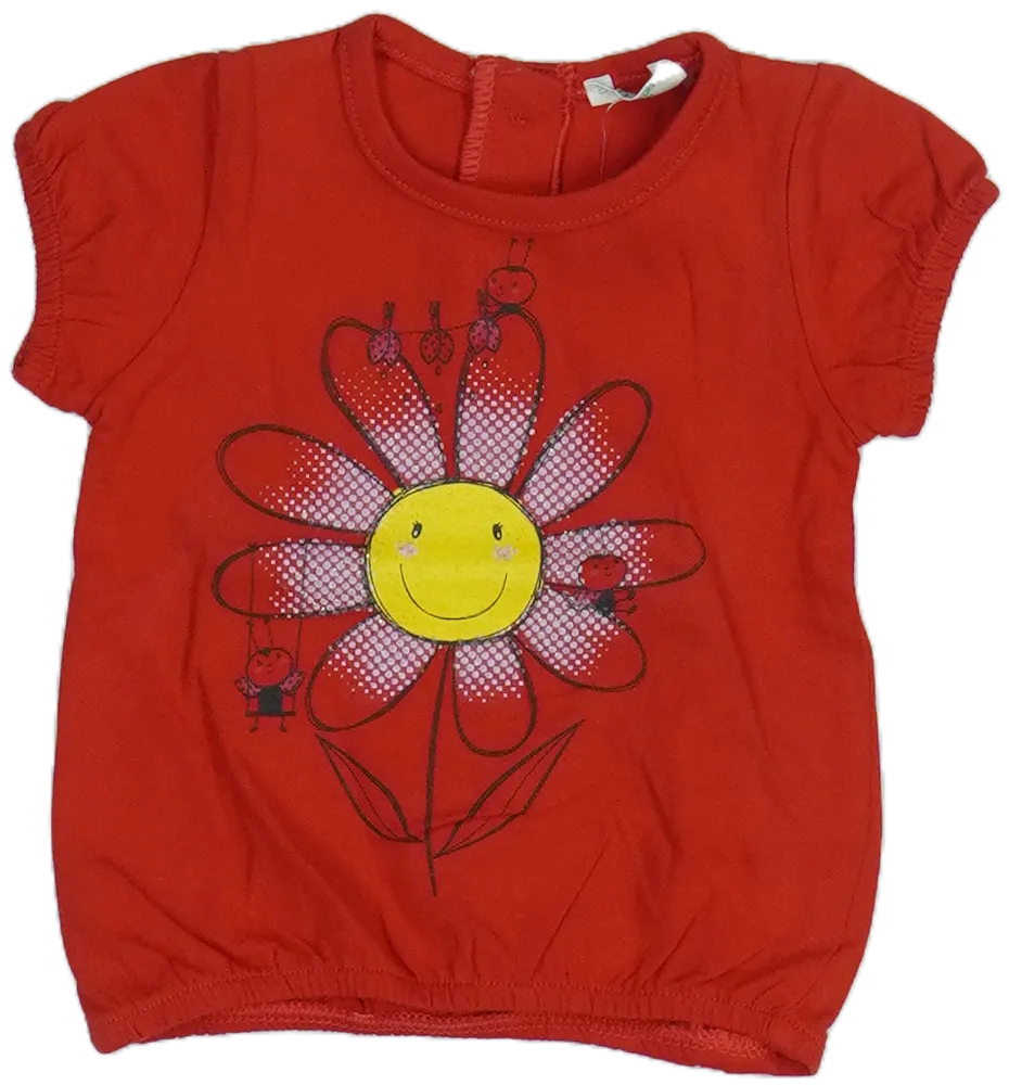 Piros Benetton Póló EU 56 / UK Újszülött / US Újszülött