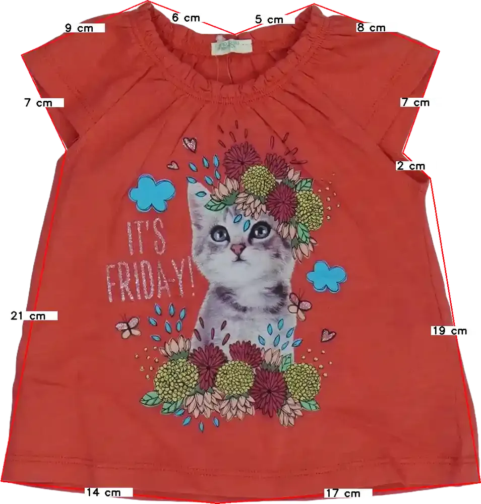 Rózsaszín Benetton Póló EU 62 / UK 0-3 hónap / US 0-3 hónap