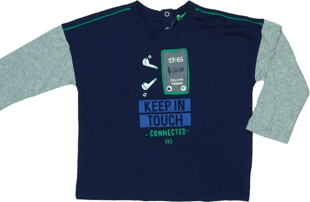 Kék Benetton Hosszú ujjú felső EU 92 / UK 2 év / US 2T