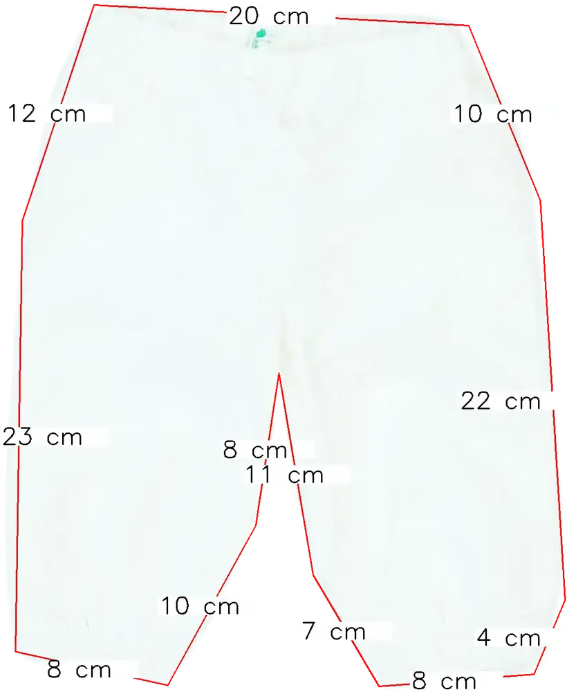Fehér Benetton Baby nadrág EU 74 / UK 6-9 hónap / US 6-9 hónap