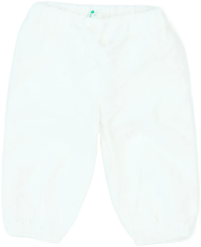 Fehér Benetton Baby nadrág EU 74 / UK 6-9 hónap / US 6-9 hónap