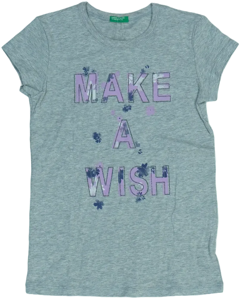 Szürke Benetton Póló EU 128 / UK 8 év / US 8 év/M