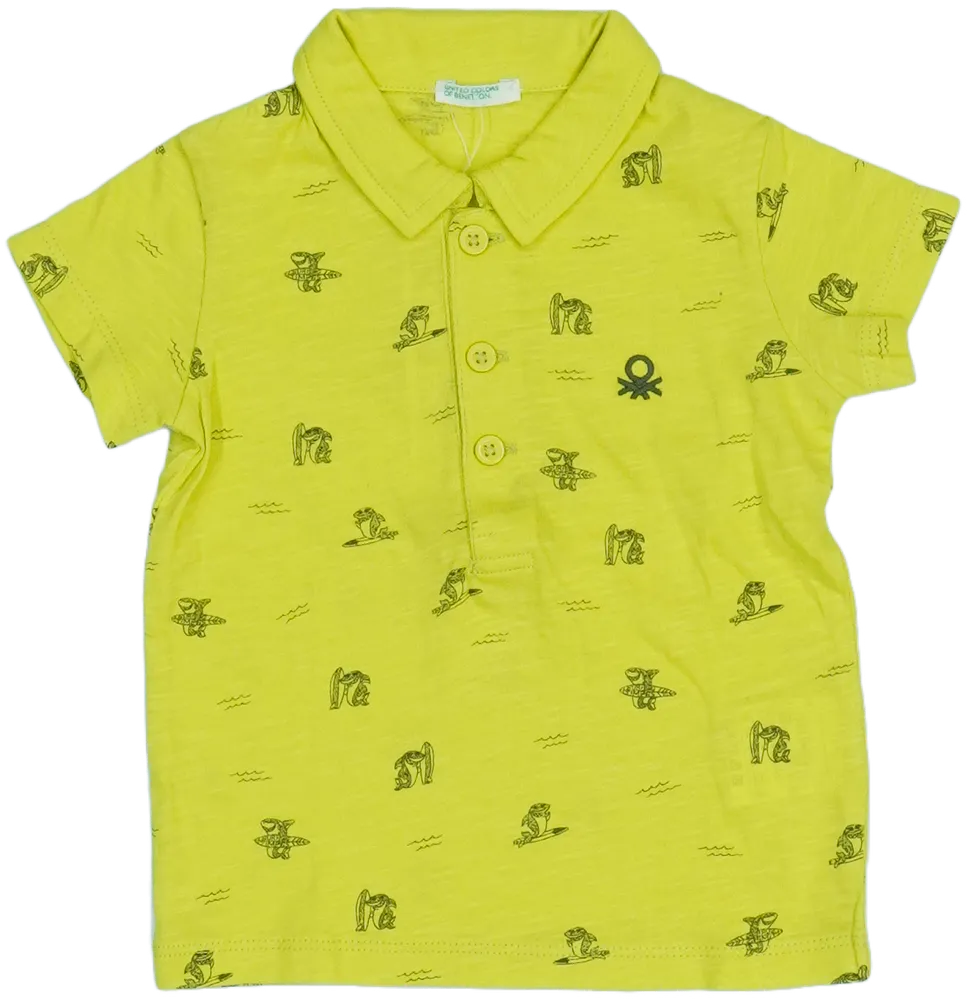 Sárga Benetton Galléros póló EU 74 / UK 6-9 hónap / US 6-9 hónap