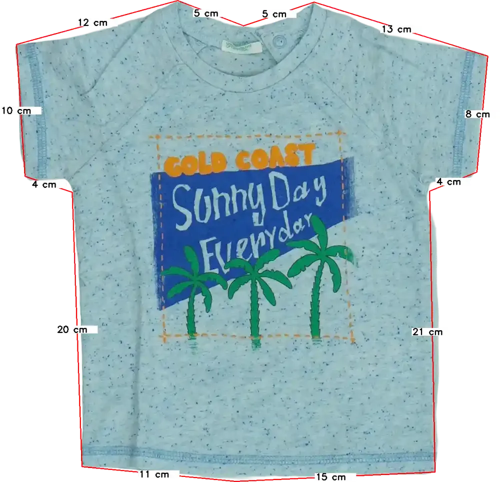 Kék Benetton Póló EU 74 / UK 6-9 hónap / US 6-9 hónap