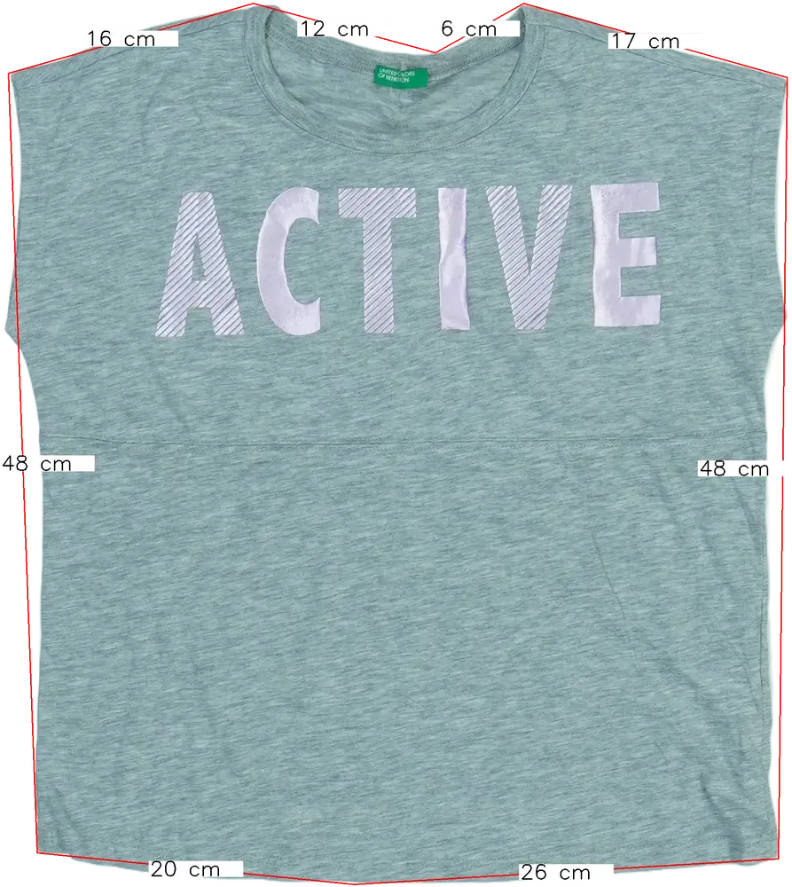 Szürke Benetton Póló EU 146 / UK 11 év / US 12 év/L