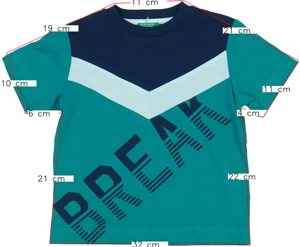 Zöld Benetton Póló EU 92 / UK 2 év / US 2T