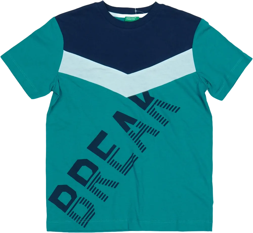 Zöld Benetton Póló EU 140 / UK 10 év / US 10 év/L