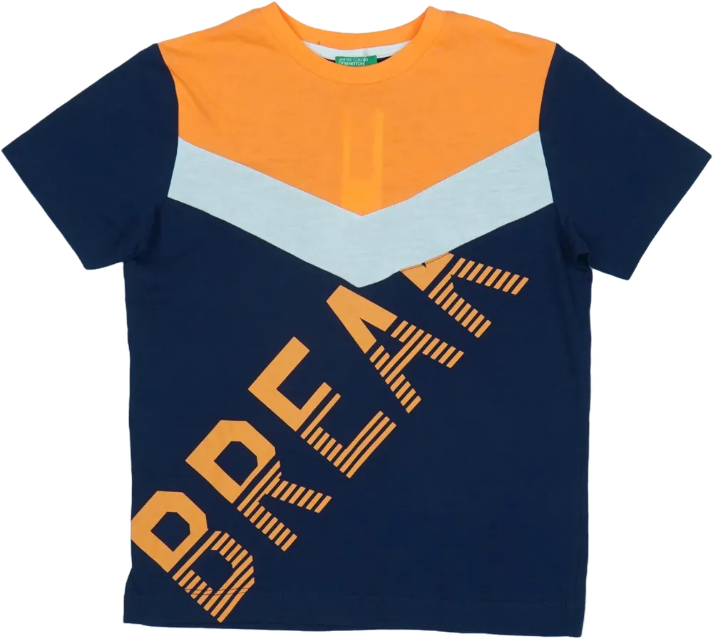 Kék Benetton Póló EU 128 / UK 8 év / US 8 év/M