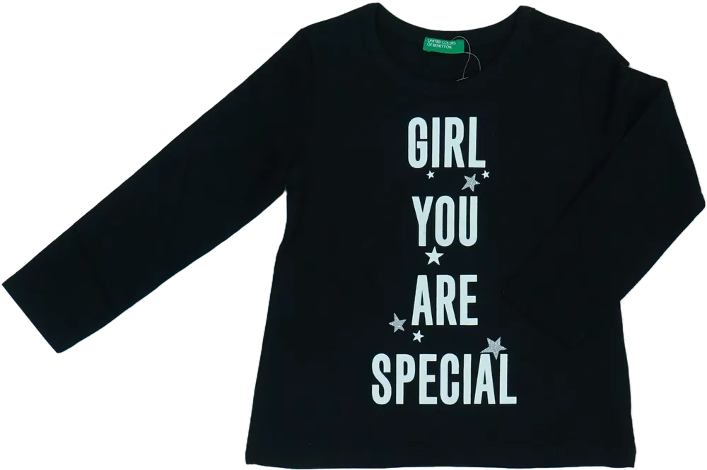 Fekete Benetton Hosszú ujjú felső EU 92 / UK 2 év / US 2T