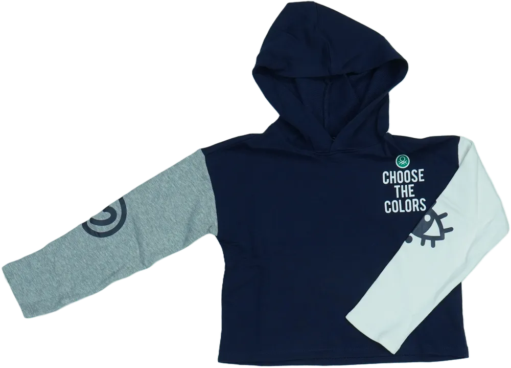 Kék Benetton Kapucnis pulóver EU 128 / UK 8 év / US 8 év/M