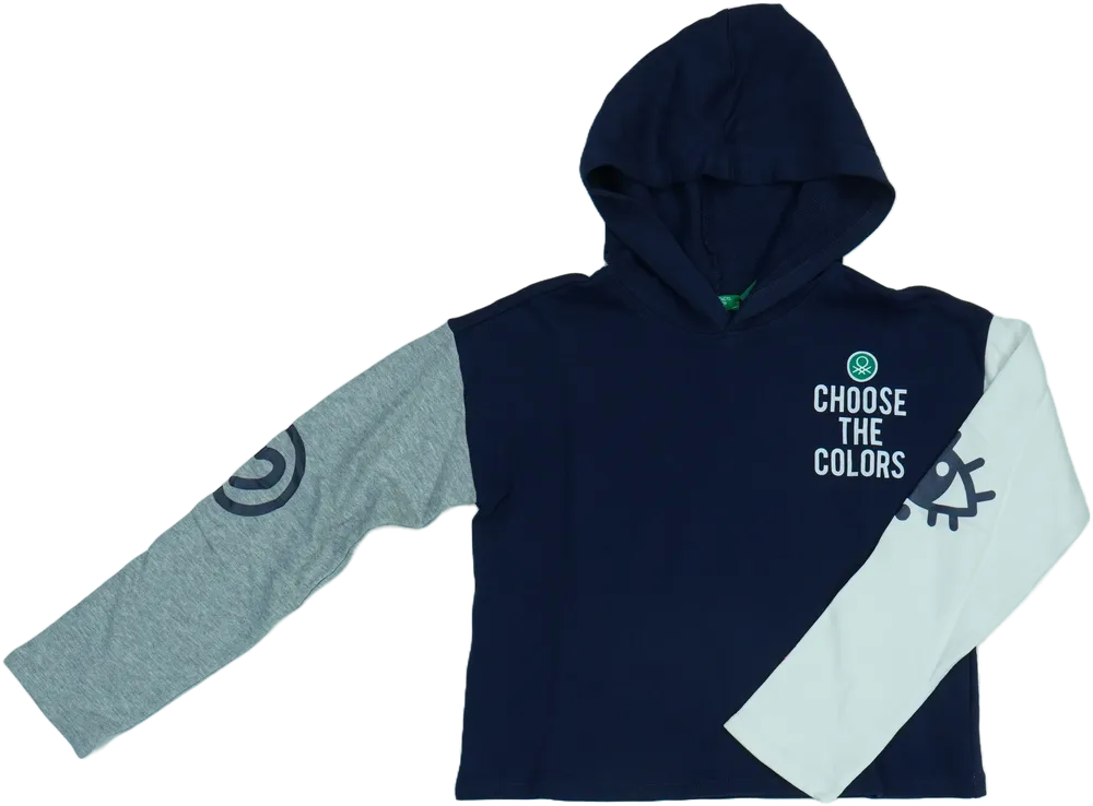 Kék Benetton Kapucnis pulóver EU 152 / UK 12 év / US 12 év/L