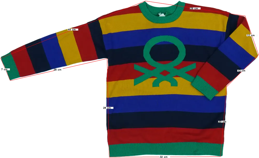 Többszínű Benetton Kötött pulcsi EU 110 / UK 5 év / US 5 év/XS