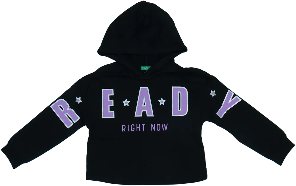 Fekete Benetton Kapucnis pulóver EU 122 / UK 7 év / US 7 év/M