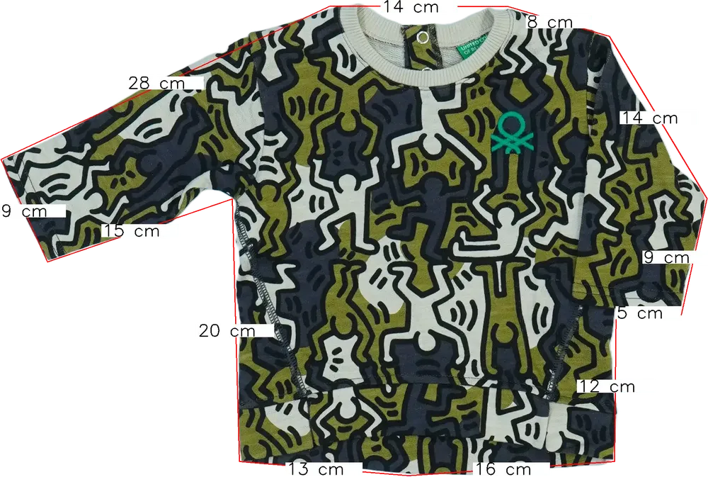 Többszínű Benetton Pulóver EU 74 / UK 6-9 hónap / US 6-9 hónap