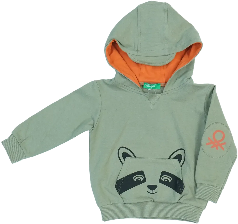 Zöld Benetton Kapucnis pulóver EU 80 / UK 9-12 hónap / US 12 hónap