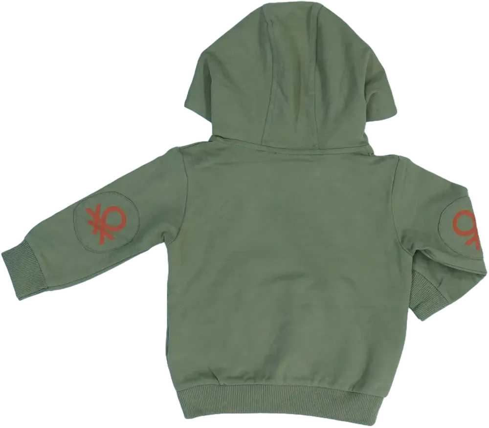 Zöld Benetton Kapucnis pulóver EU 74 / UK 6-9 hónap / US 6-9 hónap