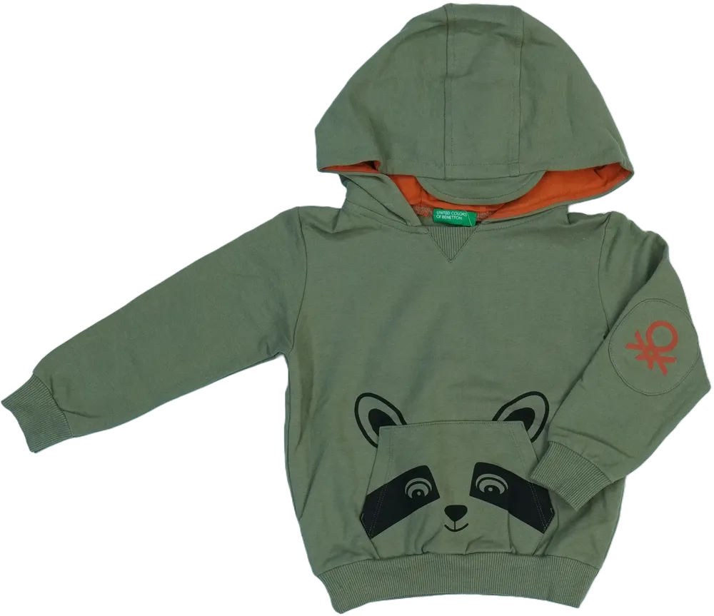 Zöld Benetton Kapucnis pulóver EU 98 / UK 3 év / US 3T