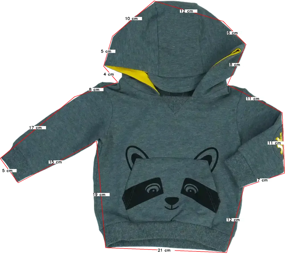 Szürke Benetton Kapucnis pulóver EU 62 / UK 0-3 hónap / US 0-3 hónap