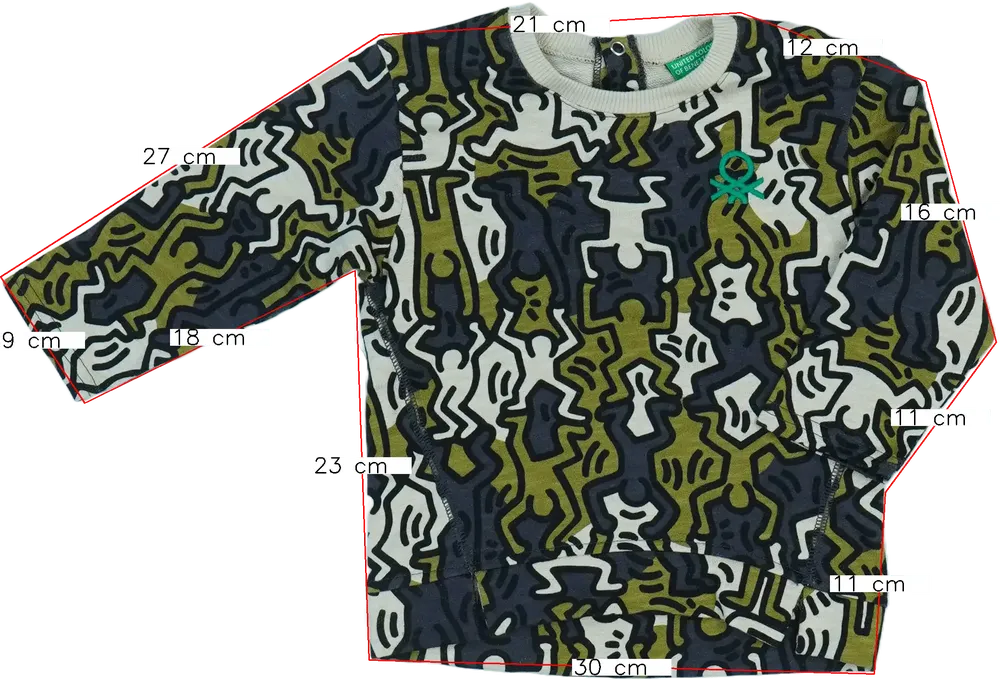 Többszínű Benetton Pulóver EU 86 / UK 12-18 hónap / US 18 hónap