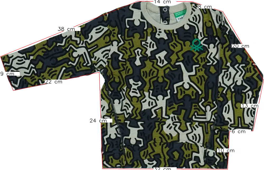 Többszínű Benetton Pulóver EU 92 / UK 2 év / US 2T