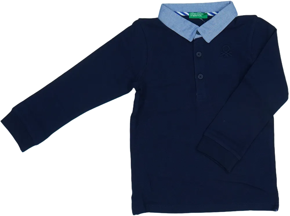 Kék Benetton Galléros póló EU 104 / UK 4 év / US 4T/XS