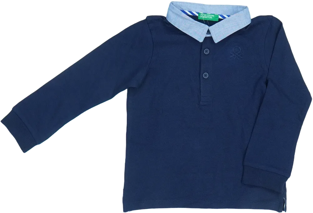 Kék Benetton Galléros póló EU 98 / UK 3 év / US 3T