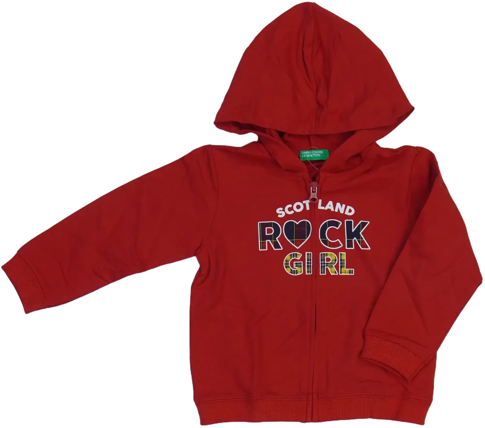 Piros Benetton Kapucnis pulóver EU 92 / UK 2 év / US 2T