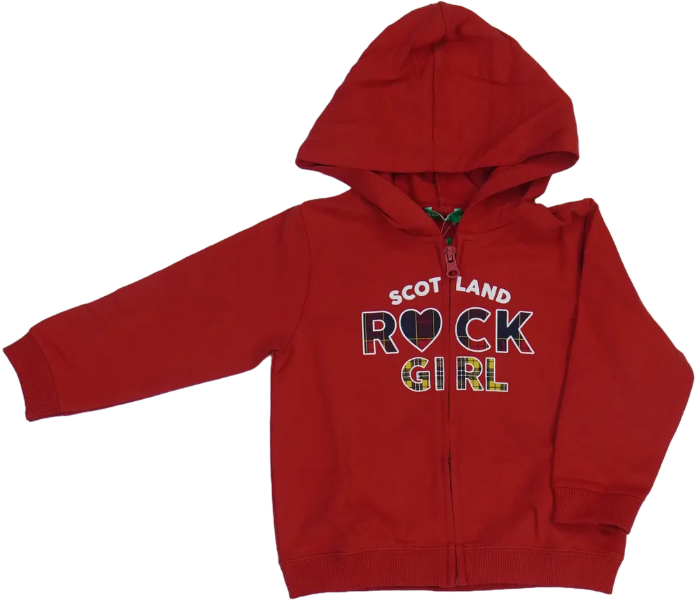 Piros Benetton Kapucnis pulóver EU 86 / UK 12-18 hónap / US 18 hónap