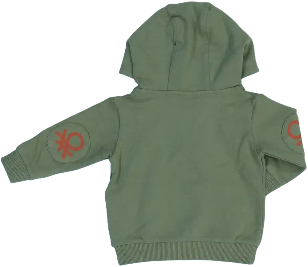Zöld Benetton Kapucnis pulóver EU 62 / UK 0-3 hónap / US 0-3 hónap