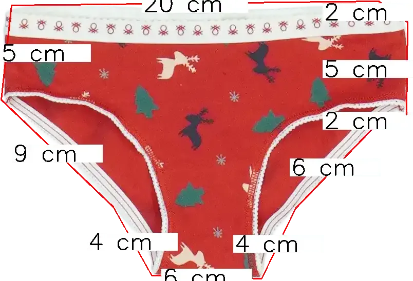 Piros Benetton Lányka / Női bugyi EU 92 / UK 2 év / US 2T