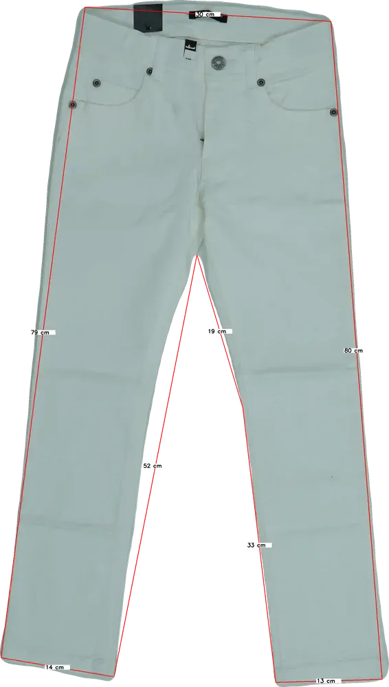 Fehér Sisley Farmernadrág EU 146 / UK 11 év / US 12 év/L