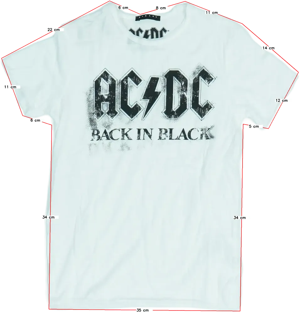 Fehér Benetton Póló EU 140 / UK 10 év / US 10 év/L