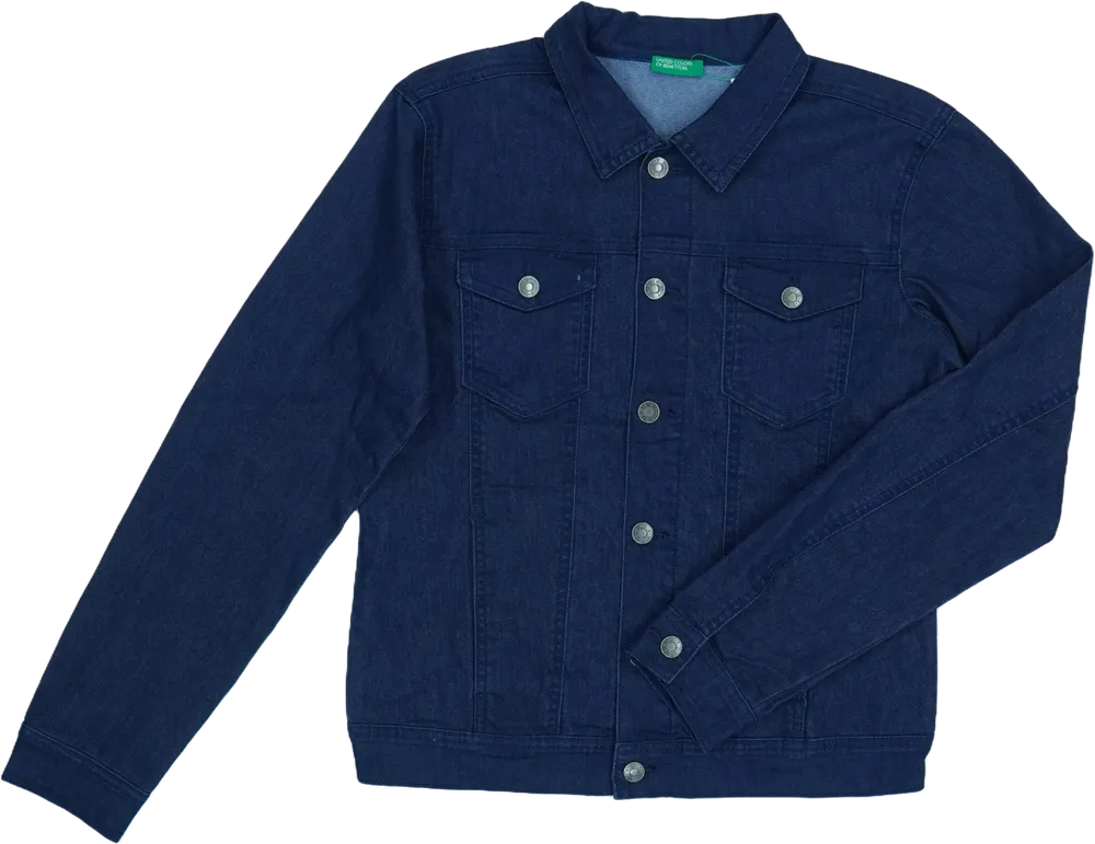 Kék Benetton Farmerdzseki EU 170 / UK 15 év / US XL