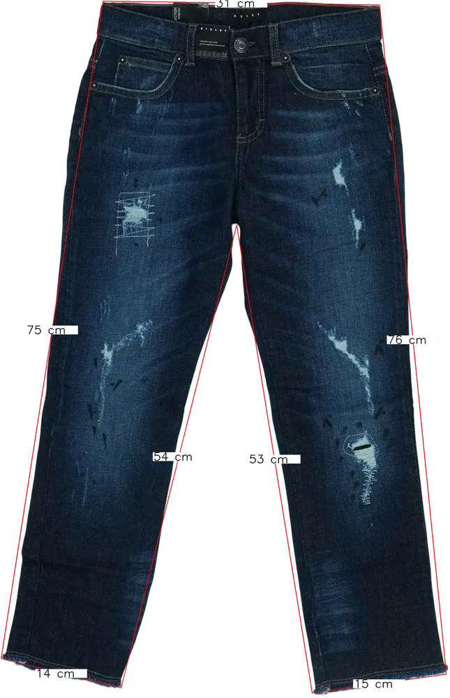 Kék Sisley Farmernadrág EU 128 / UK 8 év / US 8 év/M