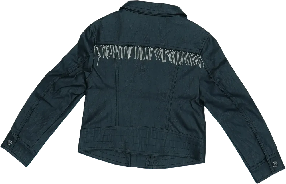 Fekete Sisley Átmeneti kabát EU 128 / UK 8 év / US 8 év/M