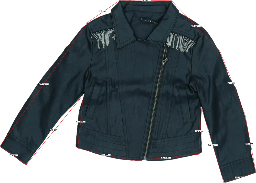 Fekete Sisley Átmeneti kabát EU 128 / UK 8 év / US 8 év/M