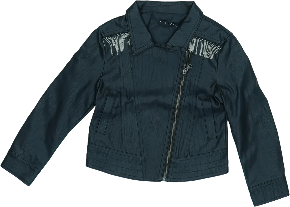 Fekete Sisley Átmeneti kabát EU 128 / UK 8 év / US 8 év/M