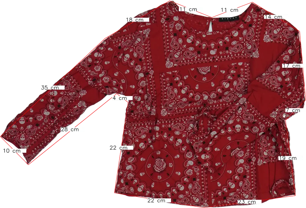 Piros Sisley Blúz EU 134 / UK 9 év / US 9 év/L