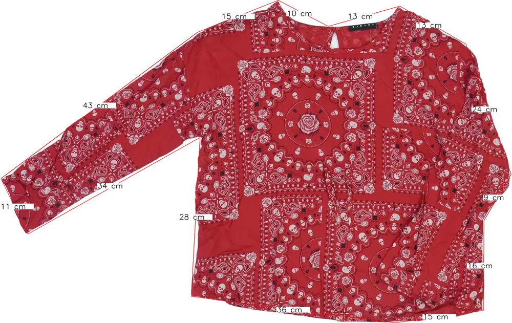 Piros Sisley Blúz EU 152 / UK 12 év / US 12 év/L