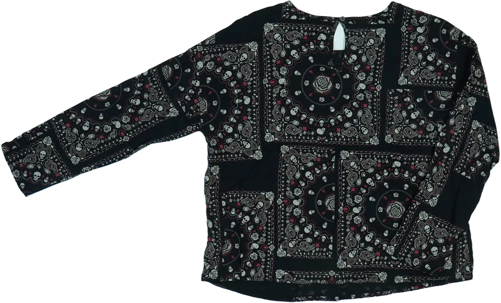 Fekete Sisley Blúz EU 158 / UK 13 év / US 14 év/XL