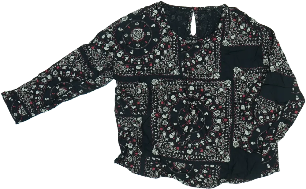 Fekete Sisley Hosszú ujjú felső EU 134 / UK 9 év / US 9 év/L