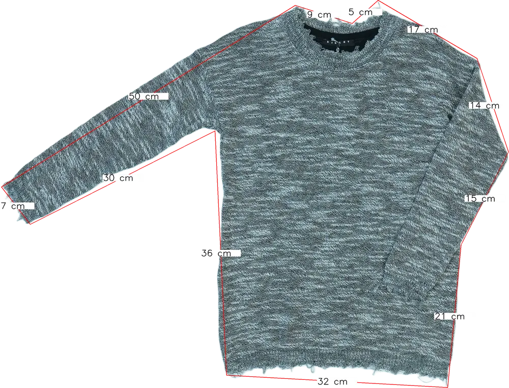 Szürke Sisley Kötött pulcsi EU 122 / UK 7 év / US 7 év/M